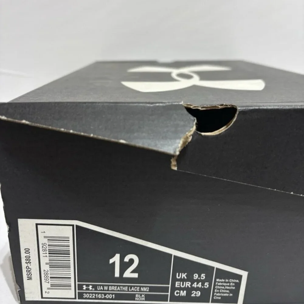 Under Armour Women’s Breathe Lace NM2 Sneakers Black, Size 12 M